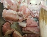 A picture of step 1 of My Ginger and Pork Noodles 😘.