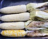 A picture of step 3 of California Farm Grilled Sweet Corn in the Husk.