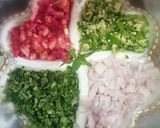 A picture of step 1 of Chana chat.