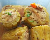 Foto langkah ke 7 dari resep Pare paria kukus isi vegetarian.