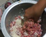 A picture of step 2 of Meat Doughnuts.