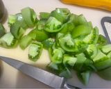 A picture of step 1 of Green Tomato & Courgette Chutney - Summer in a Jar 🌻.