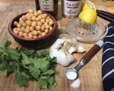 A picture of step 1 of Herby Hummus.