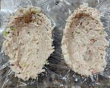 Foto del paso 5 de la receta: 🐰Huevo de Pascua salado 🐰Receta viral #3 🐰Ensalada de atún, verdeo y arroz parboil🐰