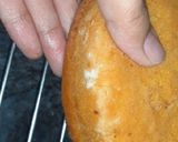A picture of step 5 of Eggless Doll cake pineappple flavour.