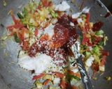 A picture of step 2 of Grilled veg franky.