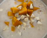 A picture of step 5 of Pumpkin Date Banana Soy Milk Oatmeal Porridge.