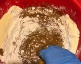 A picture of step 7 of Christmas cookies dipped in honey, aka melomakarona.