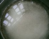 A picture of step 2 of Kesar Pista Kaju katli.