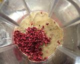 A picture of step 2 of Chocolate raspberry cashew frosting - vegan.