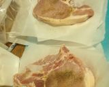 A picture of step 1 of Fried Naked Porkchops.
