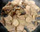 A picture of step 4 of My Fillet of Pork & Mushroom in a Creamy Mustard Sauce 😋.