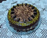 Φωτογραφία βήματος 9 της συνταγής 🍰Σοκολατένια τούρτα με γέμιση oreo cheesecake