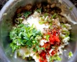 A picture of step 3 of Aloo kulcha with chhole.