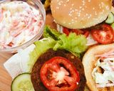 A picture of step 6 of Shami Burger with Coleslaw,French Fries & Quice Lemonade.