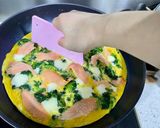 芝士菠菜煙三文魚奄列 Cheesy Spinach smoked salmon omelette的食譜步驟3照片