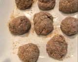 A picture of step 3 of Suya spice meatballs.