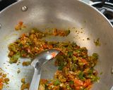 A picture of step 1 of Wrap & kebab from leftover bhaji.