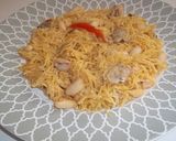 Foto del paso 12 de la receta Fideos finos con judías blancas, calamares y almejas