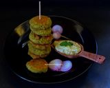 A picture of step 6 of Chana Dal Tikki with Garlic Dip.