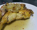 A picture of step 4 of Hot lemony roasted chicken thighs.
