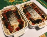 Une image de l'étape 6 de Pavés de saumon sauvage au lait de coco,champignons,tomates cerises,oignon et aneth.
