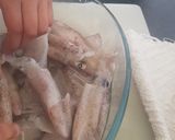 A picture of step 1 of Baby Squid (preparing and dry frying).
