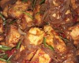 A picture of step 7 of Tofu with pepper sauce.