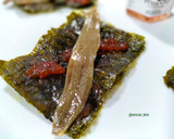 Foto del paso 5 de la receta: Crujiente de alga nori con mermelada de pimiento confitado y anchoa