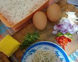 Foto langkah ke 1 dari resep Nasi Daun Jeruk dengan Telur Dadar Tahu Teri Cabe.