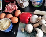 Une image de l'étape 1 de Mini quiches sans pâte aux champignons, poireau, lardons..