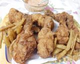 A picture of step 6 of Crispy fried leg pieces.