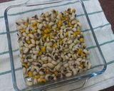 A picture of step 1 of Black Eyed peas salad chaat (tiffin for adult or kids).