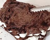 Foto langkah ke 5 dari resep Chocolate Bread Mille-Feuille | kreasi leftover roti tawar coklat.