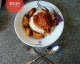 A picture of step 5 of White rice and chicken stew with plantain!.