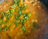A picture of step 6 of Aloo chana masala.