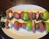 A picture of step 1 of California Farm Tenderloin Apple Skewers.