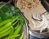 A picture of step 1 of Mirchi ka salan.