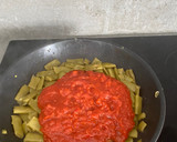 Foto del paso 2 de la receta: Judías verdes plana con tomate frito receta dulce