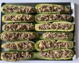 A picture of step 9 of Baked Stuffed Zucchini.