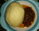 A picture of step 2 of Pounded yam n stew.