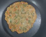A picture of step 3 of Barly flour cheela/healthy and simple recipe with mint chattny.
