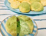 Hình bước làm 1 của món Matcha Cream Puff(Bánh su kem trà xanh)