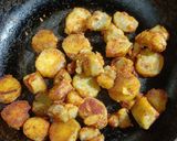 A picture of step 2 of Shakarkandi Chaat.
