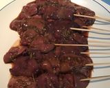 A picture of step 2 of Grilled Chicken Liver.