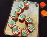 ரெட் வெல்வெட் கப் கேக்(red velvet cup cake recipe in tamil) ரெசிபி ஸ்டேப் 11 புகைப்படம்
