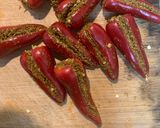 A picture of step 8 of Stuffed red chilli pickle.