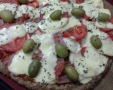 Foto del paso 1 de la receta: Pizza, con base de harina de lino dorado y semillas. 🚫🌾 - Sin TACC - Low Carb-