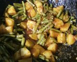 A picture of step 10 of Bihari Lunch Platter- Dal, Rice, Bodi(Long Beans) Potato Sabzi.