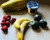 A picture of step 1 of Summer fruit salad# less than 5 ingredients3/7/18.